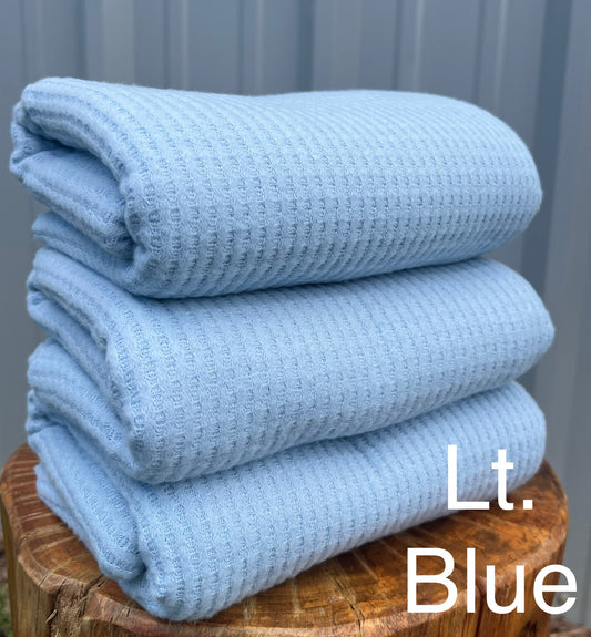 (Brushed Waffle) Solid Lt. Blue