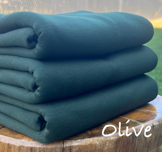 (French Terry) Solid Olive