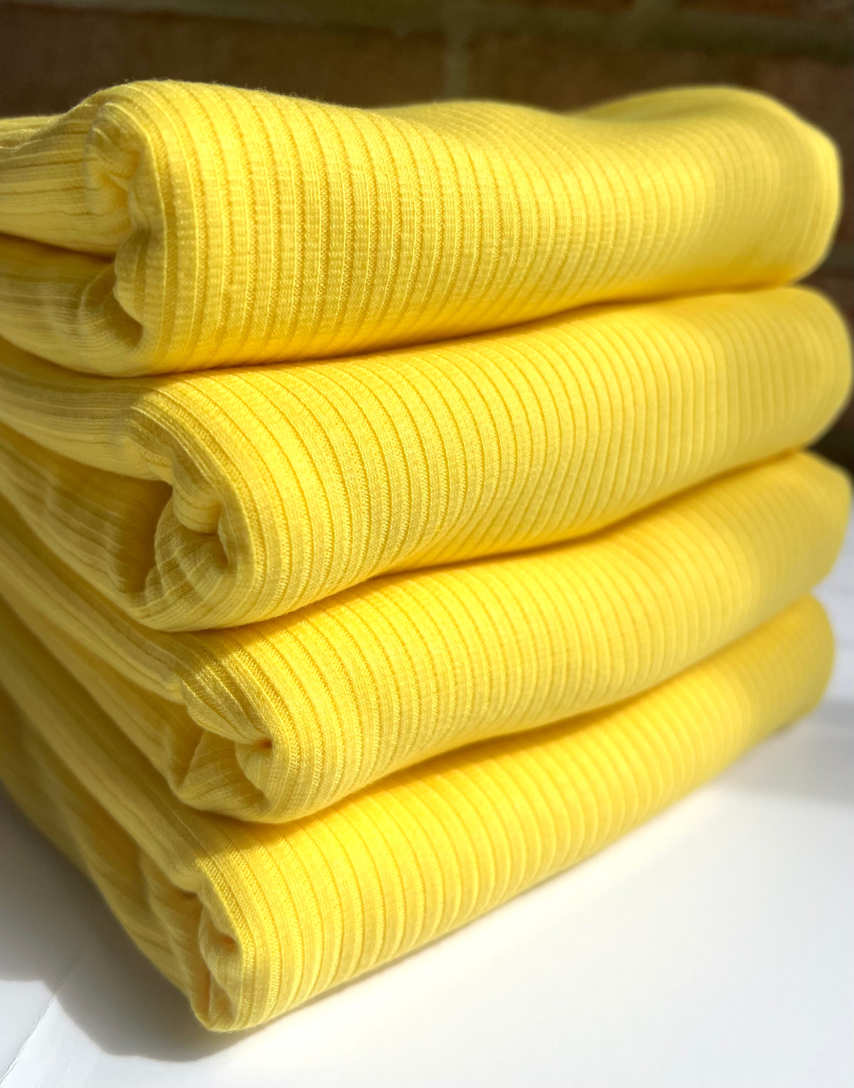 4x2 Rib Solid Yellow – Graceful Fabrics