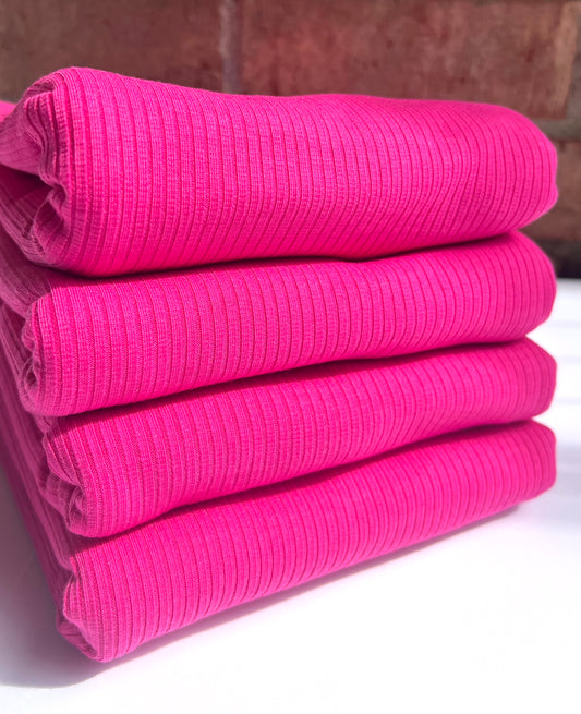 4x2 Rib Solid Hot Pink