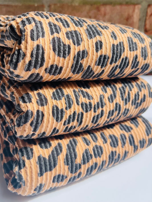 (Urban Rib) Light Brown Leopard