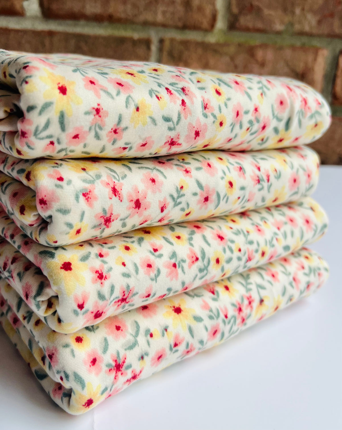(DBP) Vintage Floral Pink & Yellow