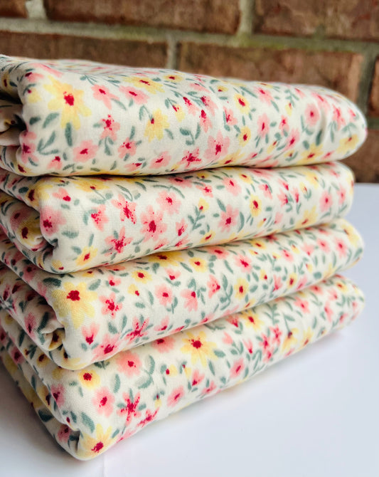 (DBP) Vintage Floral Pink & Yellow