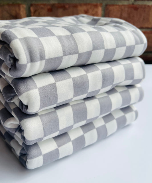 (DBP) Checkered Lt Grey & White