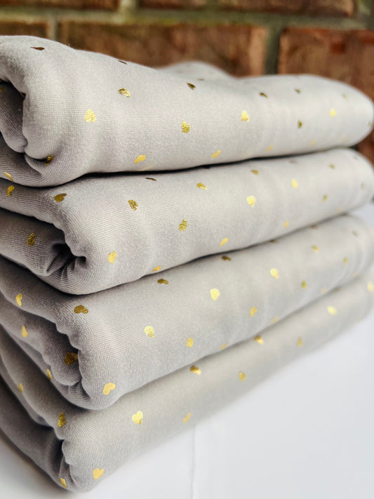 (DBP) Gold Heart Foil On Silver