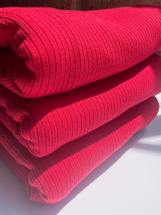 4x2 Rib Solid Red