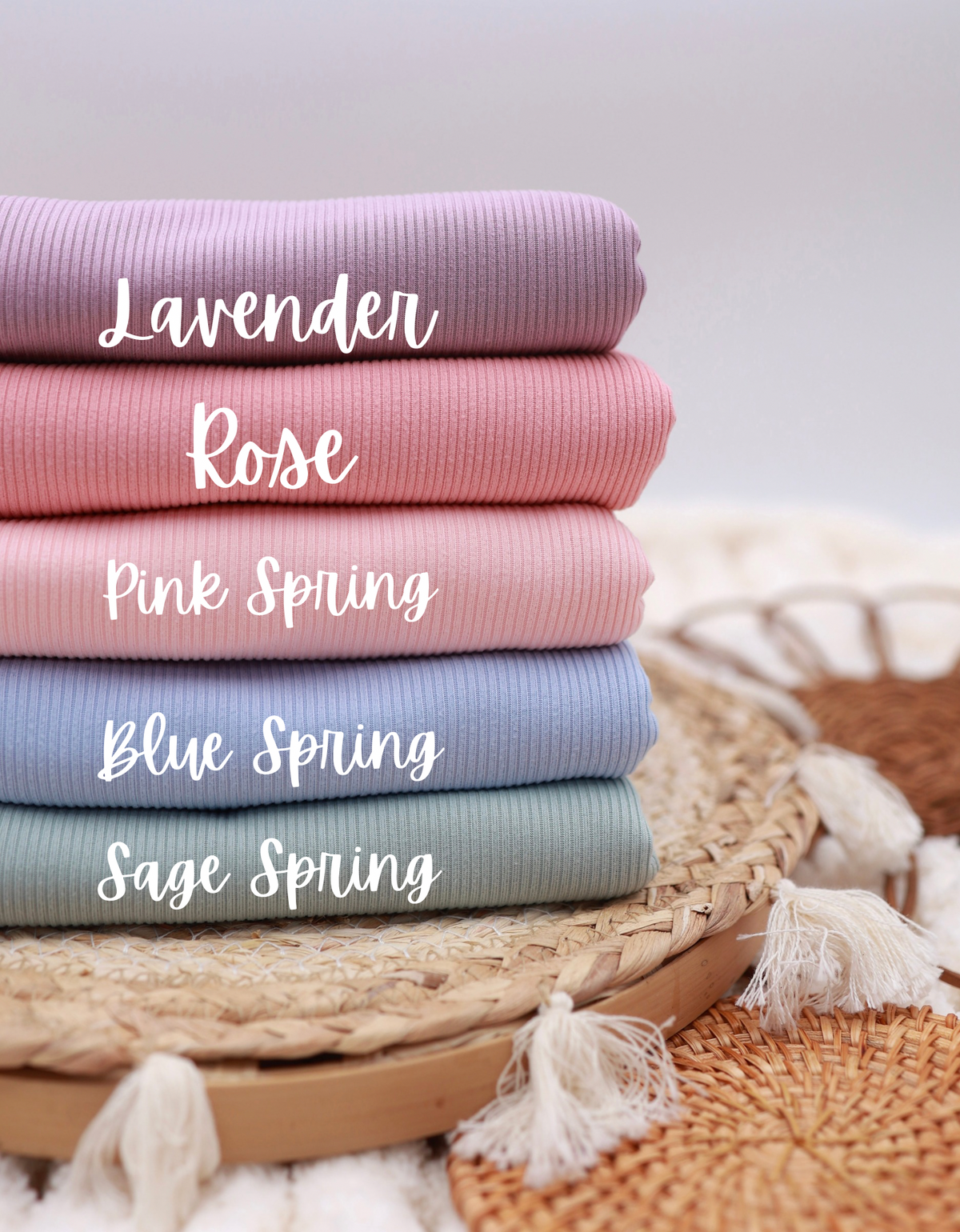 2x2 Rib Solid Pink Spring