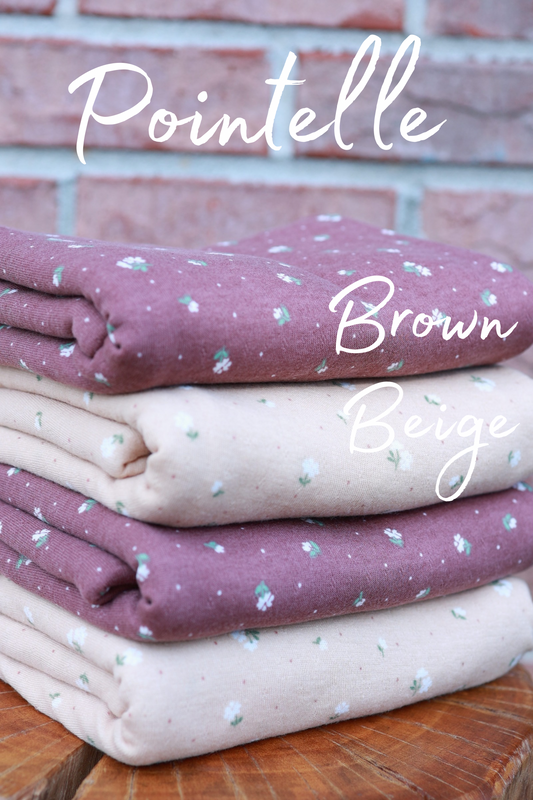 (Knit) Beige Pointelle Ditsy Floral