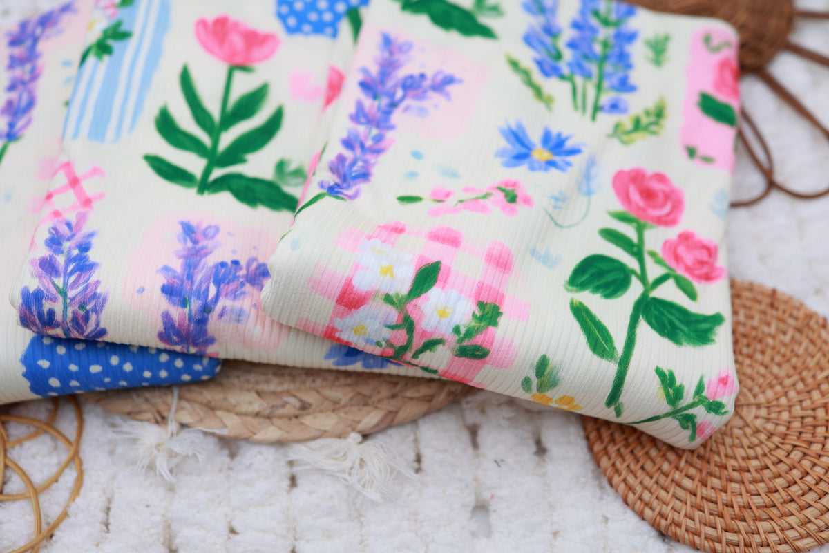 (Rib) Lavender Garden Patchwork